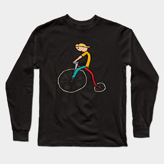 Penny Farthing Long Sleeve T-Shirt by Mark Ewbie